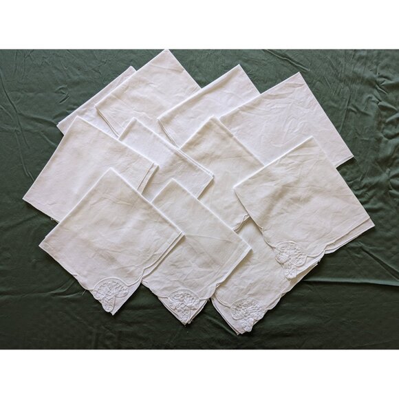 Vintage Battenberg table cloth 64x96" AS IS + napkins, Tape Lace Bridal - Picture 2 of 10